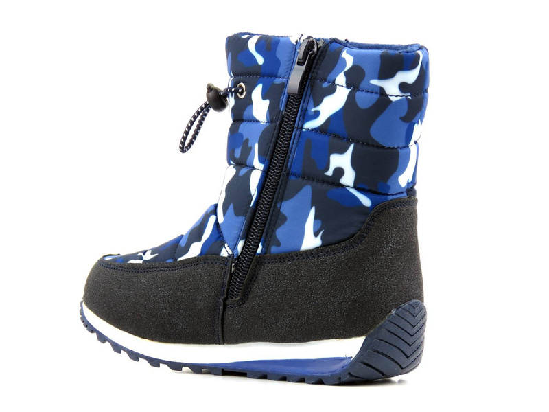 Śniegowce dziecięce z suwakiem - WOJTYŁKO 21033, granatowe