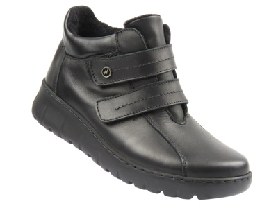 Botki damskie polskiej marki HELIOS Komfort 783, czarne