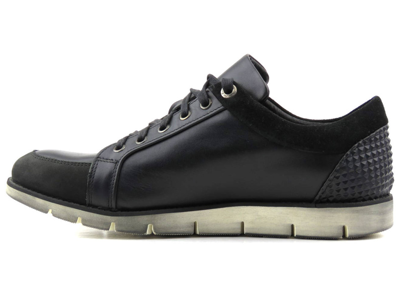 Sneakersy, półbuty męskie sportowe - CONHPOL Dynamic D-1630S/03, czarne