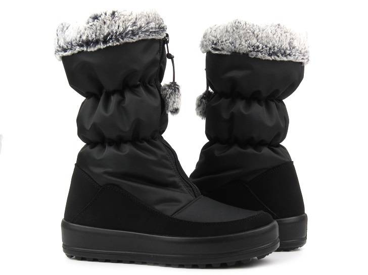 Ciepłe śniegowce damskie z membraną czarne Manitu 990219-01