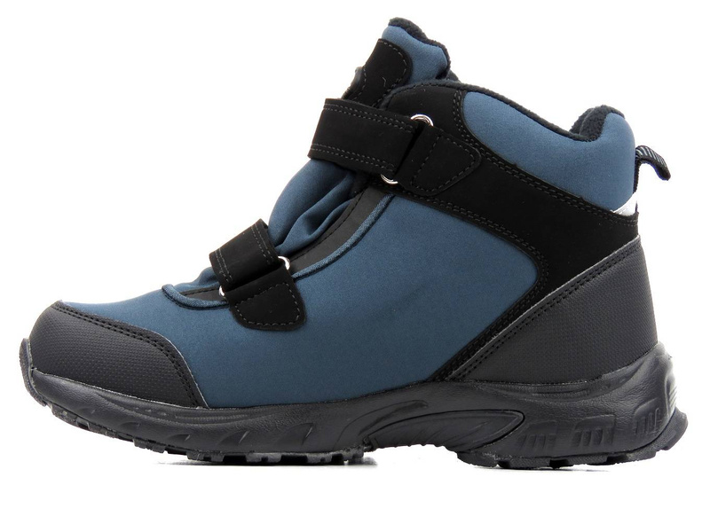 Zimowe trekkingi damskie z softshell - AMERICAN CLUB WT68/21(22), granatowe
