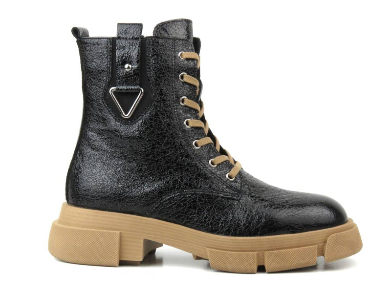 Botki, trzewiki damskie - VENEZIA 10025, czarne