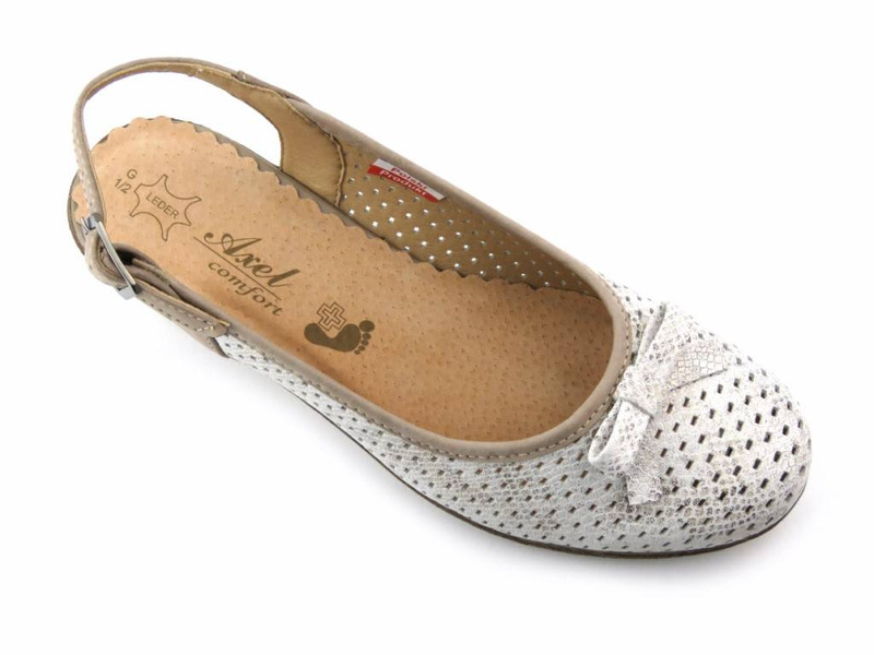 Wygodne sandały damskie na koturnie - Axel 2510, białe