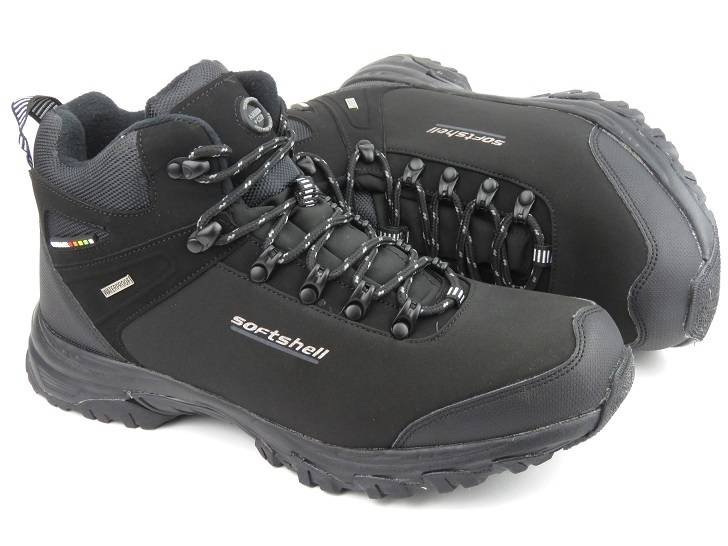 Śniegowce, wysokie trekkingi męskie - AMERICAN CLUB WT110/22, czarne