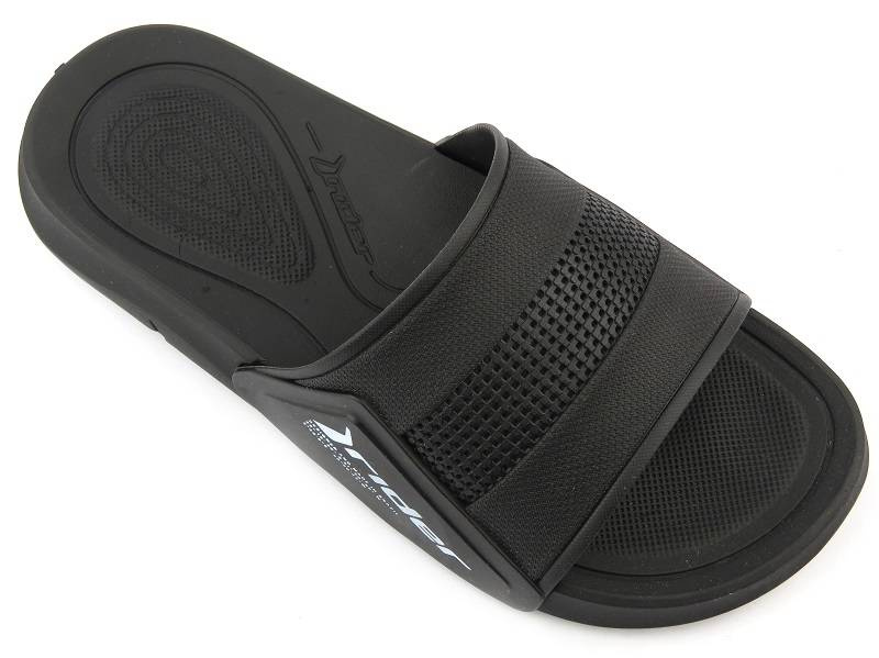 Sportowe klapki męskie z gumy - RIDER 11745, czarne