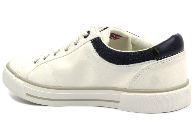 Trampki męskie przed kostkę - Lee Cooper LCW-24-02-2145, białe