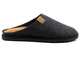 Ciepłe kapcie męskie z wyjmowaną, skórzaną wkładką - INBLU SI-01, grafit