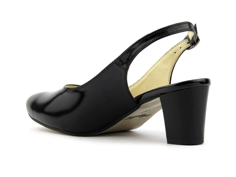 Eleganckie sandały damskie na obcasie - Agxbut 482, czarne