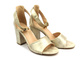 Eleganckie sandały damskie na słupku - Evento 23SD35-5578, złote