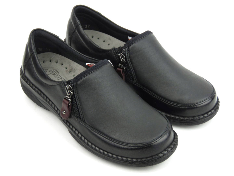 Półbuty damskie o podwyższonej tęgości K - AXEL KOSELA 9734, czarne