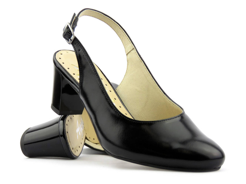 Eleganckie sandały damskie na obcasie - Agxbut 482, czarne