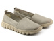 Skórzane półbuty, mokasyny damskie na wiosnę i lato - HELIOS Komfort 405, szare