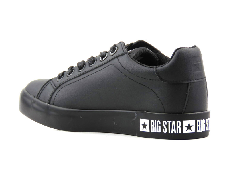 Czarne sneakersy damskie z ekoskóry - BIG STAR II274030