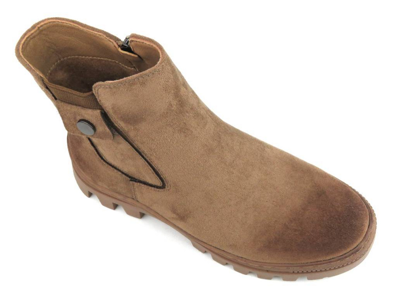 Botki, workery damskie - Potocki 23-12163, brązowe