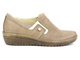 Wygodne półbuty damskie ze skóry Helios Komfort 329-2, beżowe