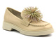 Półbuty, loafersy damskie na grubej podeszwie - CheBello 4383, beżowe