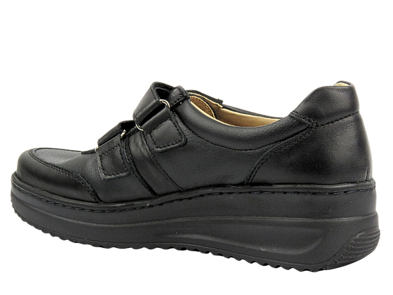 Półbuty damskie na rzep - Helios 432, czarne