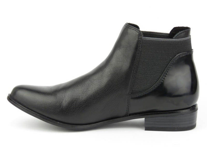 Skórzane sztyblety damskie Marco Tozzi 25387, czarne