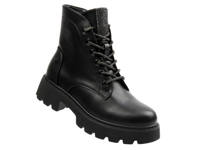 Wygodne botki damskie z miękkiej skóry Inblu IC‑61, czarne