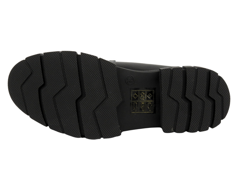 Eleganckie półbuty damskie - Potocki 24-12464BK, czarne