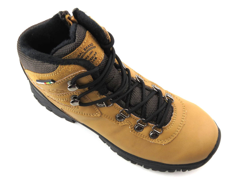 Trekkingi damskie zimowe - AMERICAN CLUB ES110/22, camel