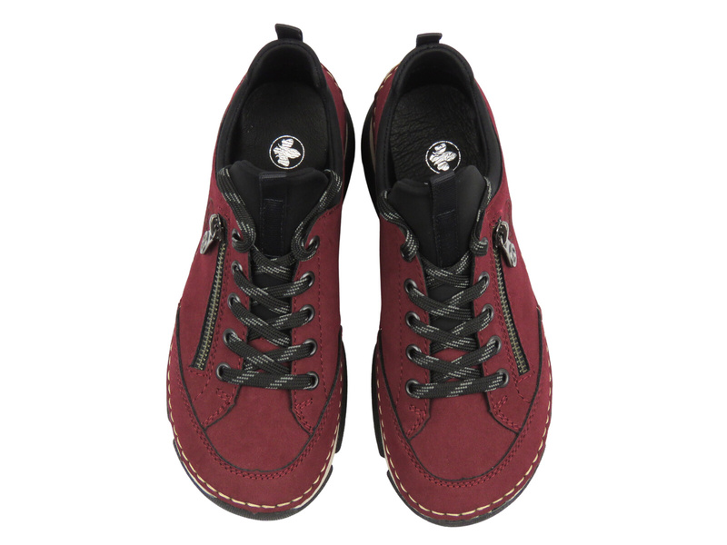 Botki damskie Rieker 45973-36, bordowe