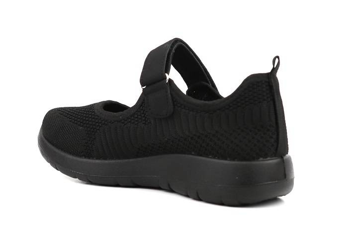 Półbuty, buty damskie na rzep - NEWS 22TX02-4695, czarne