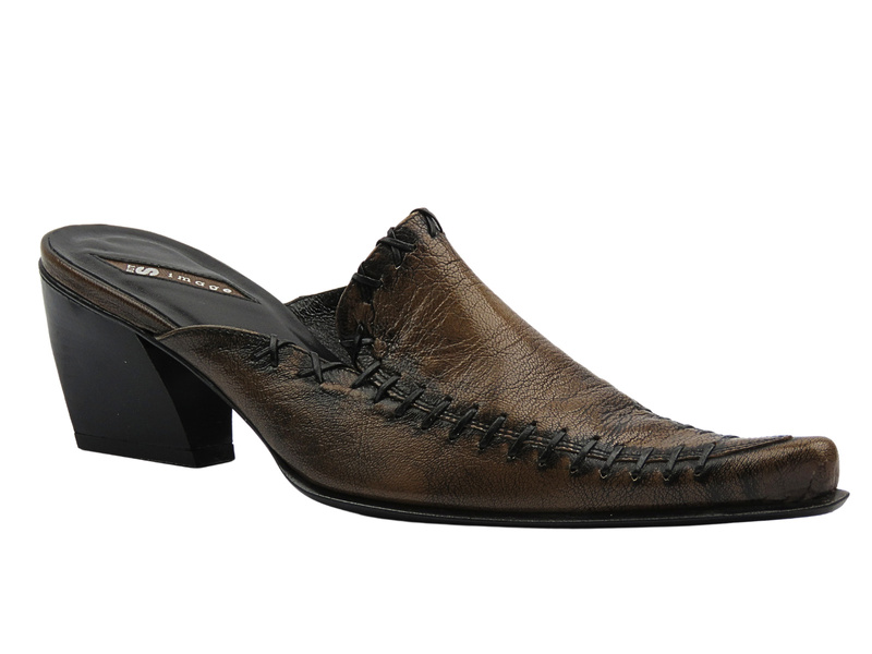 CZÓŁENKA DAMSKIE BUT-S E044B BRĄZOWE ZE SKÓRY NATURALNEJ VINTAGE