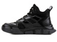 Kosmiczne sneakersy męskie z ociepleniem - JOHN DOUBARE H258-WG-487R, czarne