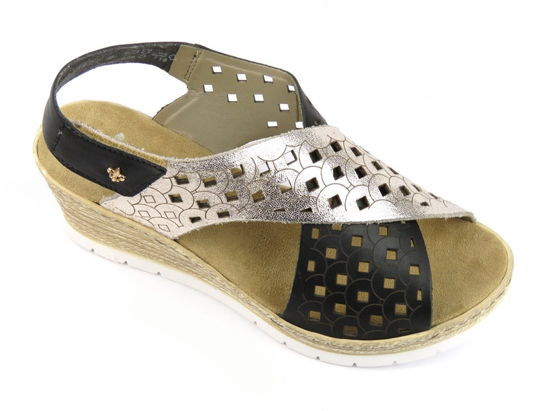 Sandały damskie na koturnie - RIEKER 61946