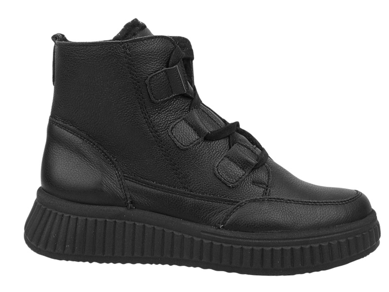 Botki Damskie Polskiej Marki HELIOS Komfort 559 Czarne Na Zamek