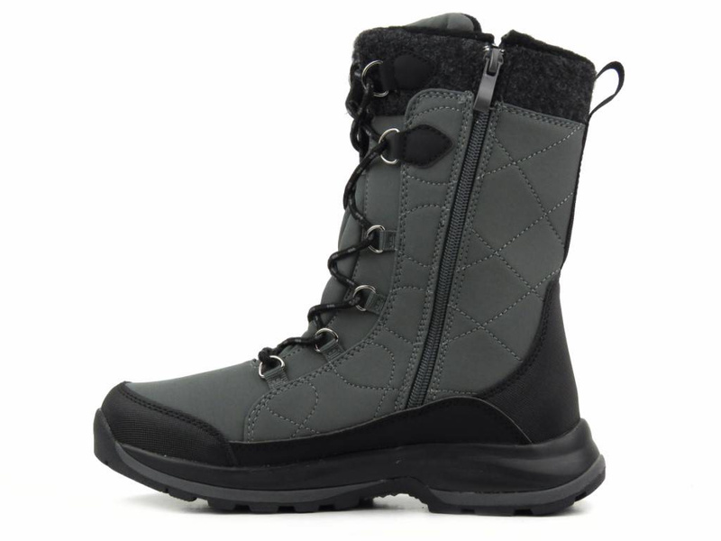 Wysokie buty zimowe, śniegowce damskie DK TECH SoftShell 2105, szare