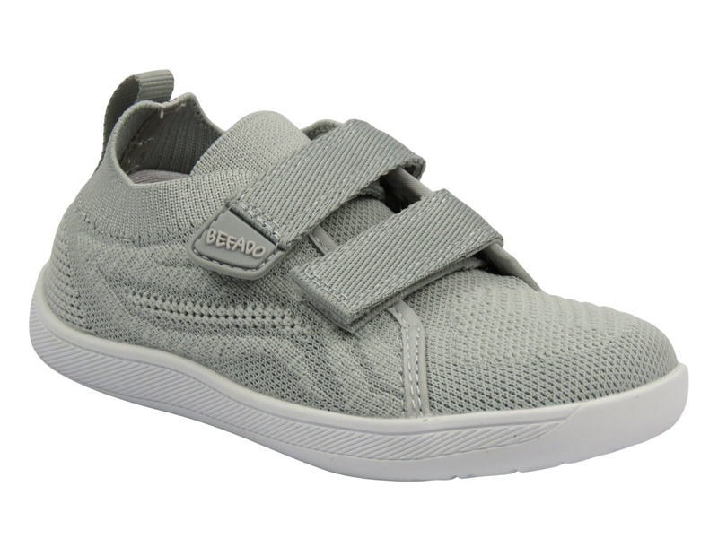 Trampki, kapcie barefoot dziecięce na rzepy - BEFADO 003Y013, szare