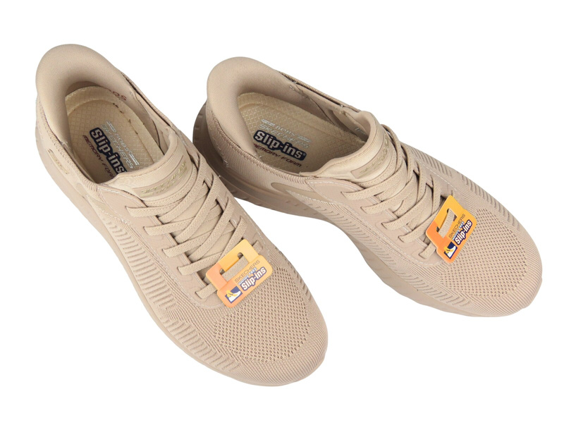 Sportowe buty damskie Skechers 117497 w kolorze beżowym