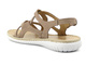 Skórzane sandały damskie na białej podeszwie - HELIOS Komfort 283, beżowe