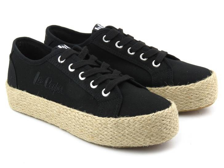 Trampki, espadryle damskie LEE COOPER LCW-23-31-1797L, czarne