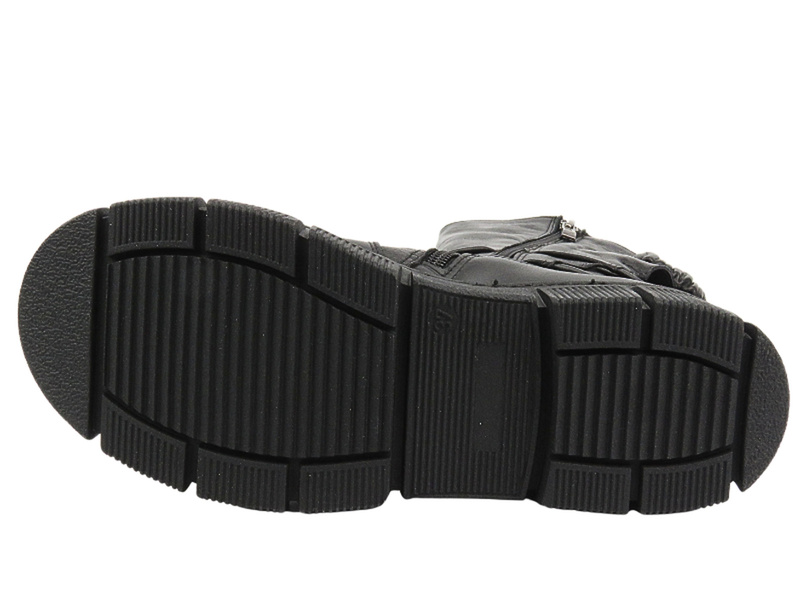 Skórzane kozaki damskie - AXEL 4501, czarne