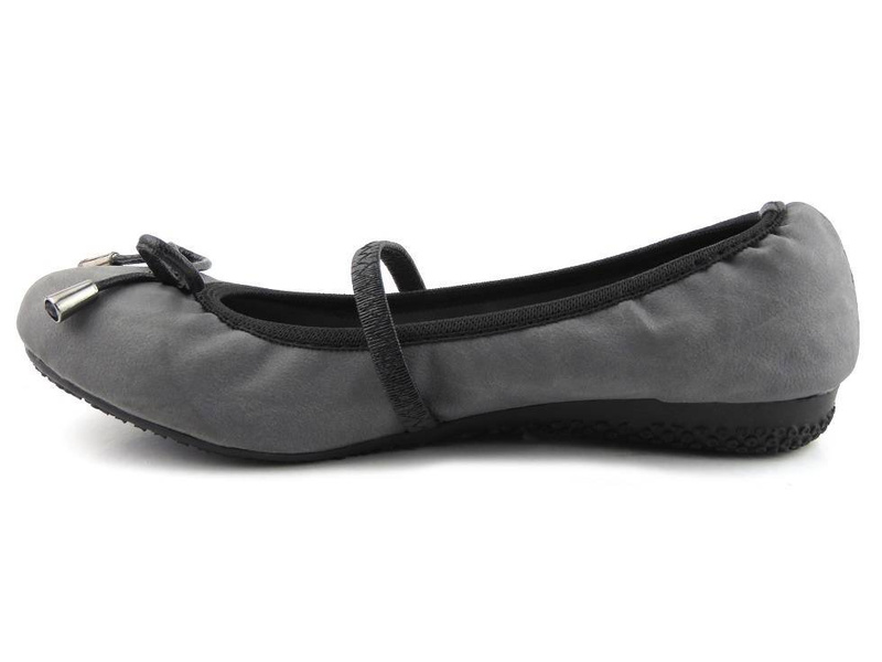 Baleriny dziecięce MSTVOGUE 209-S66, szare