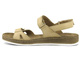 Skórzane sandały damskie płaskie - HELIOS Komfort 282, jasnobeżowe