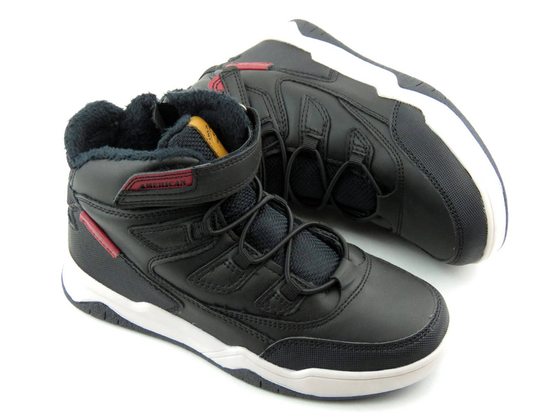 Buty zimowe dziecięce - AMERICAN CLUB ES105/22, czarne