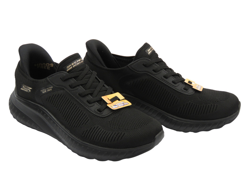 Buty sportowe damskie, sneakersy czarne Skechers 117497