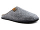 Ciepłe kapcie męskie z wyjmowaną, skórzaną wkładką - INBLU SI-01, jasnoszary