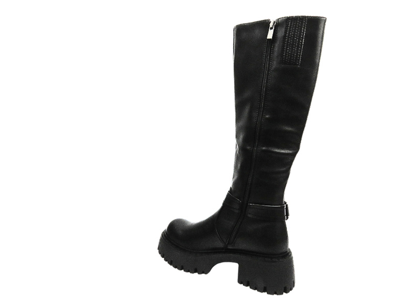 Wysokie Kozaki Damskie Na Platformie VENEZIA G002LEBLOBZ006 Czarne Na Zamek