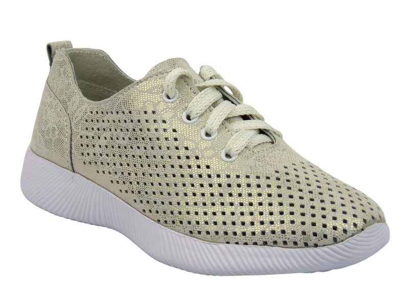 Półbuty damskie ze skóry naturalnej - Artiker 56C2111, beżowe