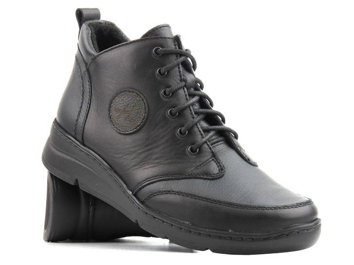 Botki damskie sportowe - HELIOS Komfort 569, czarne