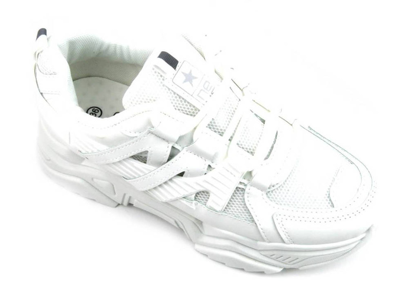 Sneakersy, buty sportowe damskie NEWS 22SP35-4620, białe