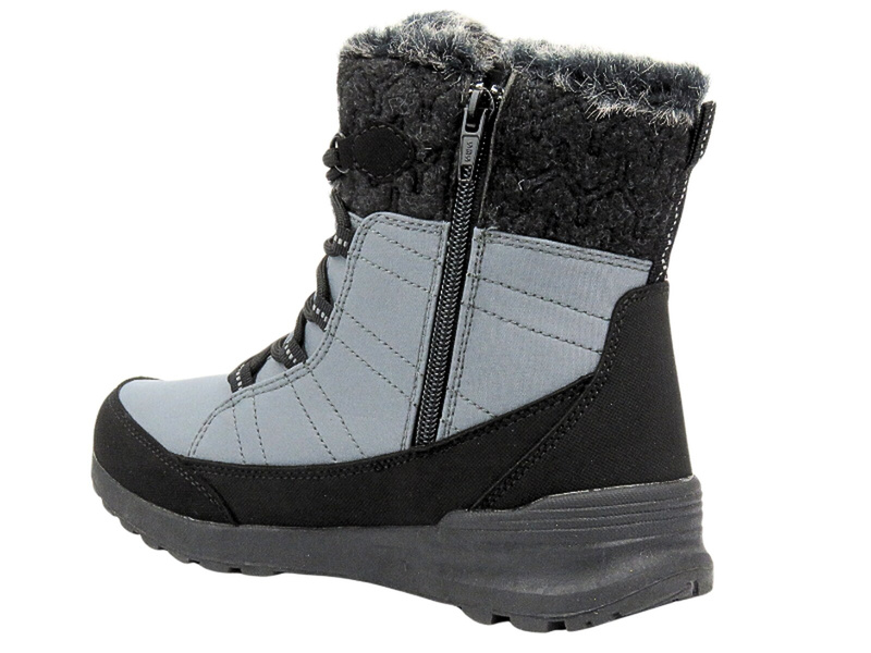 Wysokie śniegowce damskie - AMERICAN CLUB SN 43/24, szare