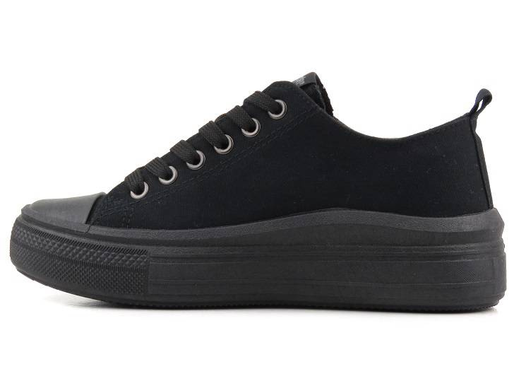 Trampki damskie na platformie - LEE COOPER LCW-23-44-1624L, czarne