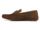 Mokasyny męskie ze skóry zamszowej - GOE JJ1N4043, brązowe