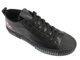 Skórzane sneakersy męskie - JOHN DOUBARE HD19958V1-6A, czarne
